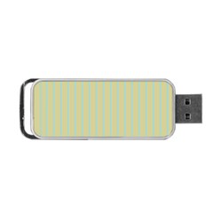 Summer Sand Color Blue Stripes Pattern Portable Usb Flash (one Side) by picsaspassion