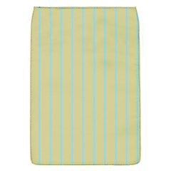 Summer Sand Color Blue Stripes Pattern Flap Covers (s)  by picsaspassion