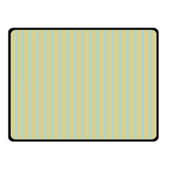 Summer Sand Color Blue Stripes Pattern Double Sided Fleece Blanket (small)  by picsaspassion