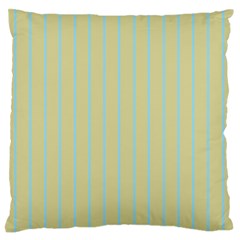 Summer Sand Color Blue Stripes Pattern Large Flano Cushion Case (two Sides)