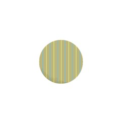 Summer Sand Color Blue And Yellow Stripes Pattern 1  Mini Buttons