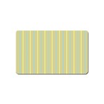 Summer sand color blue and yellow stripes pattern Magnet (Name Card) Front