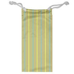 Summer Sand Color Blue And Yellow Stripes Pattern Jewelry Bags