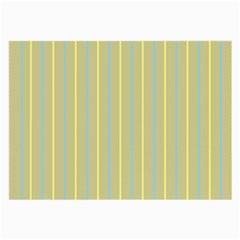 Summer Sand Color Blue And Yellow Stripes Pattern Large Glasses Cloth