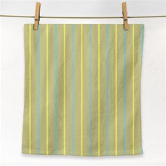 Summer Sand Color Blue And Yellow Stripes Pattern Face Towel