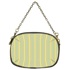 Summer Sand Color Blue And Yellow Stripes Pattern Chain Purses (one Side)  by picsaspassion