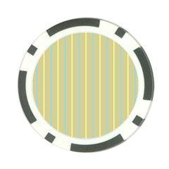 Summer Sand Color Blue And Yellow Stripes Pattern Poker Chip Card Guards (10 Pack) 