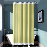 Summer sand color blue and yellow stripes pattern Shower Curtain 36  x 72  (Stall)  Curtain(36 X72 ) - 33.26 x66.24  Curtain(36 X72 )