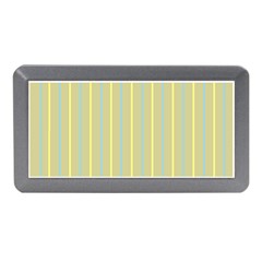 Summer Sand Color Blue And Yellow Stripes Pattern Memory Card Reader (mini)