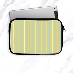 Summer Sand Color Blue And Yellow Stripes Pattern Apple Ipad Mini Zipper Cases by picsaspassion