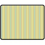 Summer sand color blue and yellow stripes pattern Double Sided Fleece Blanket (Medium)  58.8 x47.4  Blanket Front