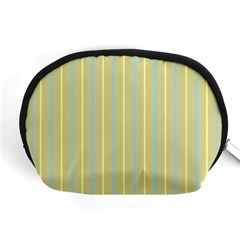 Summer Sand Color Blue And Yellow Stripes Pattern Accessory Pouches (medium) 