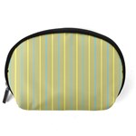 Summer sand color blue and yellow stripes pattern Accessory Pouches (Large)  Back