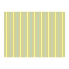 Summer Sand Color Blue And Yellow Stripes Pattern Double Sided Flano Blanket (mini) 