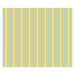 Summer Sand Color Blue And Yellow Stripes Pattern Double Sided Flano Blanket (small) 