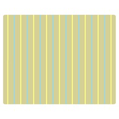 Summer Sand Color Blue And Yellow Stripes Pattern Double Sided Flano Blanket (medium) 