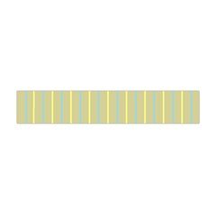 Summer Sand Color Blue And Yellow Stripes Pattern Flano Scarf (mini)