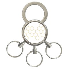 Honeycomb Pattern Graphic Design 3-ring Key Chain