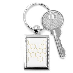 Honeycomb Pattern Graphic Design Key Chain (rectangle)