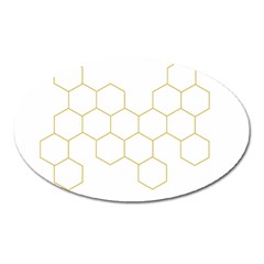 Honeycomb Pattern Graphic Design Magnet (oval)