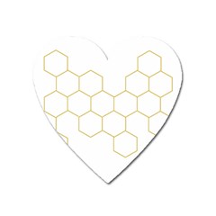 Honeycomb Pattern Graphic Design Magnet (heart)