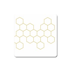 Honeycomb Pattern Graphic Design Magnet (square)