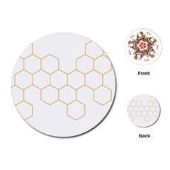 Honeycomb Pattern Graphic Design Playing Cards (round)