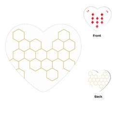 Honeycomb Pattern Graphic Design Playing Cards (heart)