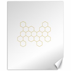 Honeycomb Pattern Graphic Design Canvas 16  X 20 