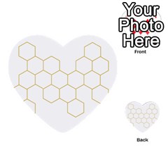 Honeycomb Pattern Graphic Design Multi-purpose Cards (heart) by picsaspassion