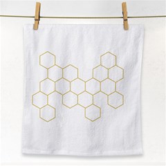 Honeycomb Pattern Graphic Design Face Towel