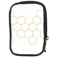 Honeycomb Pattern Graphic Design Compact Camera Leather Case