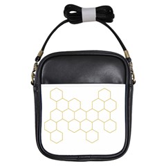 Honeycomb Pattern Graphic Design Girls Sling Bag