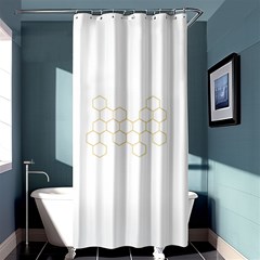 Honeycomb Pattern Graphic Design Shower Curtain 36  X 72  (stall)