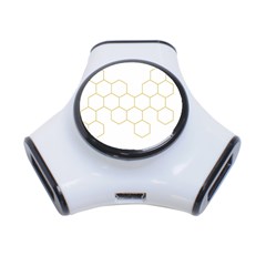 Honeycomb Pattern Graphic Design 3-port Usb Hub