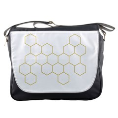 Honeycomb Pattern Graphic Design Messenger Bag by picsaspassion