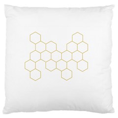 Honeycomb Pattern Graphic Design Large Cushion Case (two Sides)