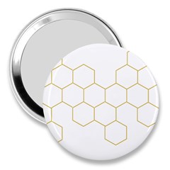 Honeycomb Pattern Graphic Design 3  Handbag Mirror