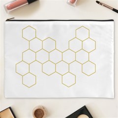 Honeycomb Pattern Graphic Design Cosmetic Bag (xxxl) by picsaspassion