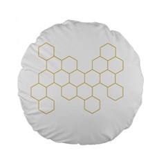 Honeycomb Pattern Graphic Design Standard 15  Premium Round Cushion 