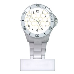 Honeycomb Pattern Graphic Design Plastic Nurses Watch