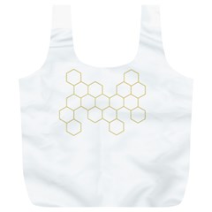 Honeycomb Pattern Graphic Design Full Print Recycle Bag (xl)