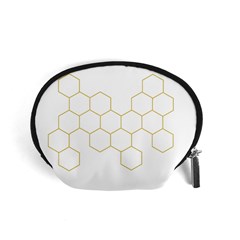 Honeycomb Pattern Graphic Design Accessory Pouch (small) by picsaspassion