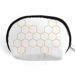 Honeycomb Pattern Graphic Design Accessory Pouch (medium) by picsaspassion