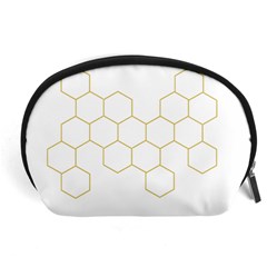 Honeycomb Pattern Graphic Design Accessory Pouch (large) by picsaspassion