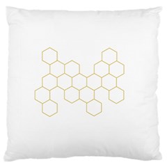 Honeycomb Pattern Graphic Design Large Flano Cushion Case (one Side)