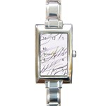 Lilac stripes Rectangle Italian Charm Watch Front