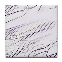 Lilac stripes Tile Coasters