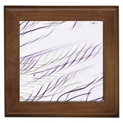 Lilac stripes Framed Tiles