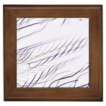 Lilac stripes Framed Tiles Front